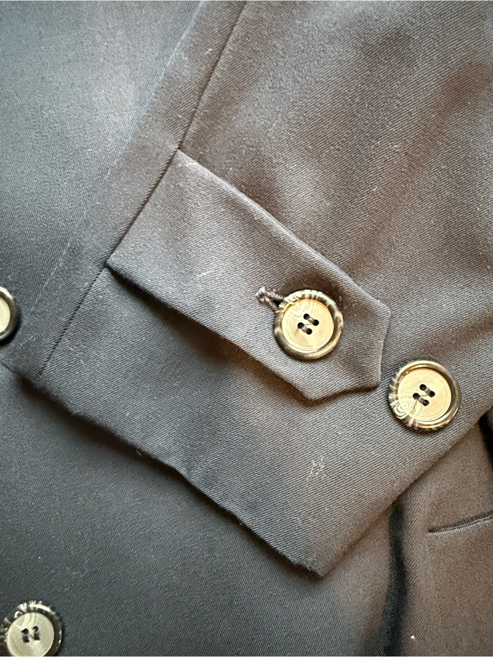Vintage Christian Dior Navy Wool Trench Coat Sz 4 (Fits US 10 /12) - Picture 11 of 11